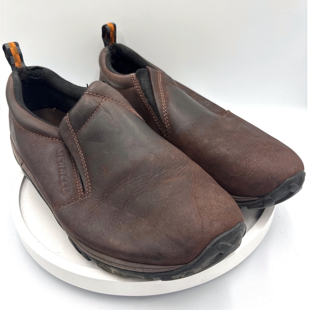 Merrell Jungle Moc 11.5 Brown Gorpcore Nubuck Leather Slip On Shoes 60831
